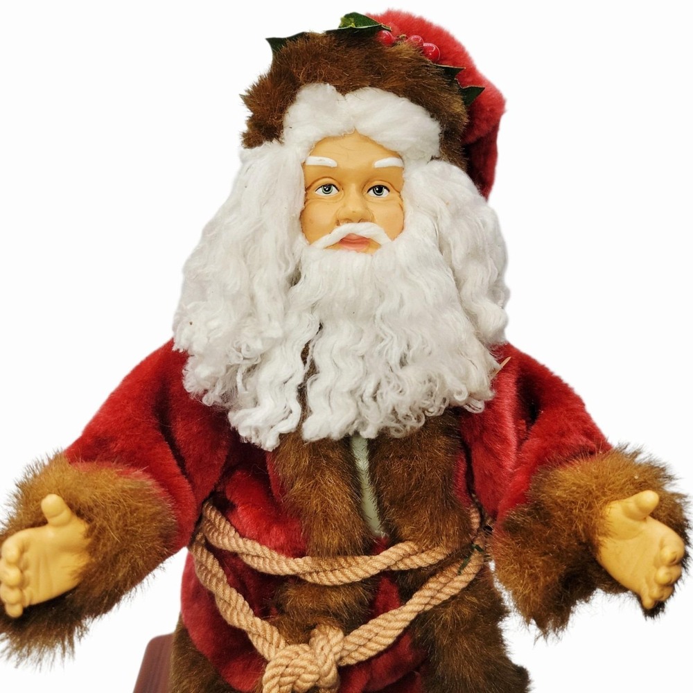 Holiday Time Musical Peace on Earth Animated Santa Figurine w/ Box WORKS - Picture 7 of 10